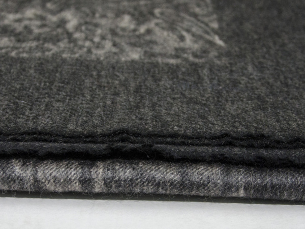 Плед кашемировый Glen Saxon Border Paisley/дамасский узор 120 Black Sand Stone/002 150x200